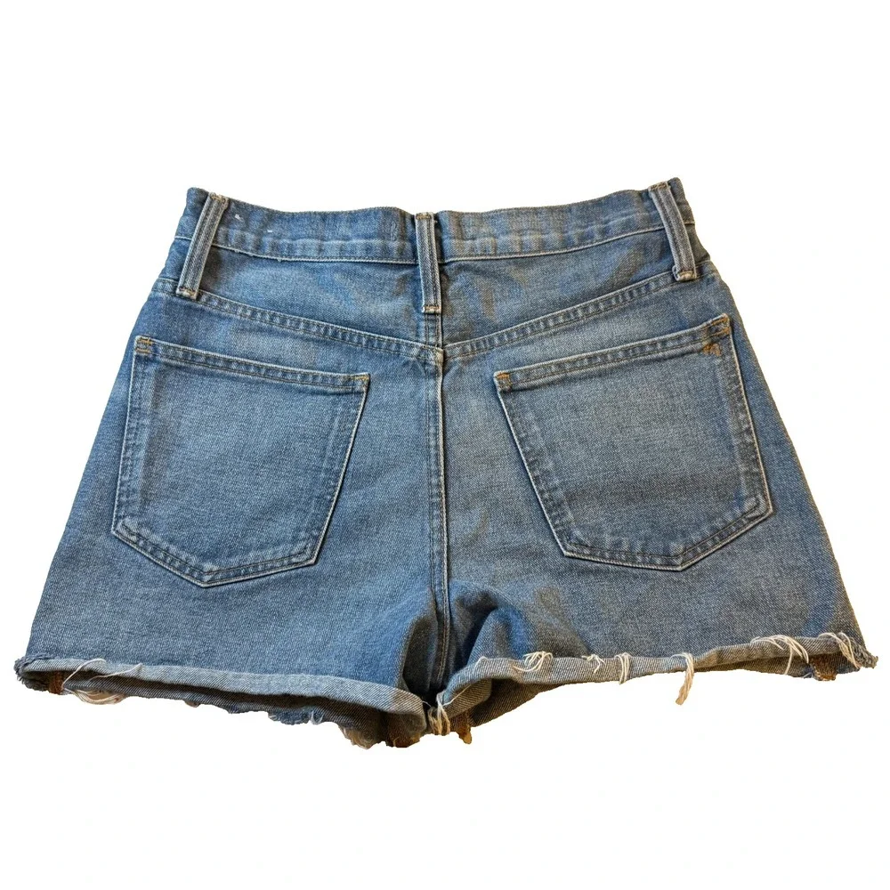 Madewell The Perfect Jean‎ Short 26 Ullman Raw Hem High Rise Denim Y2K